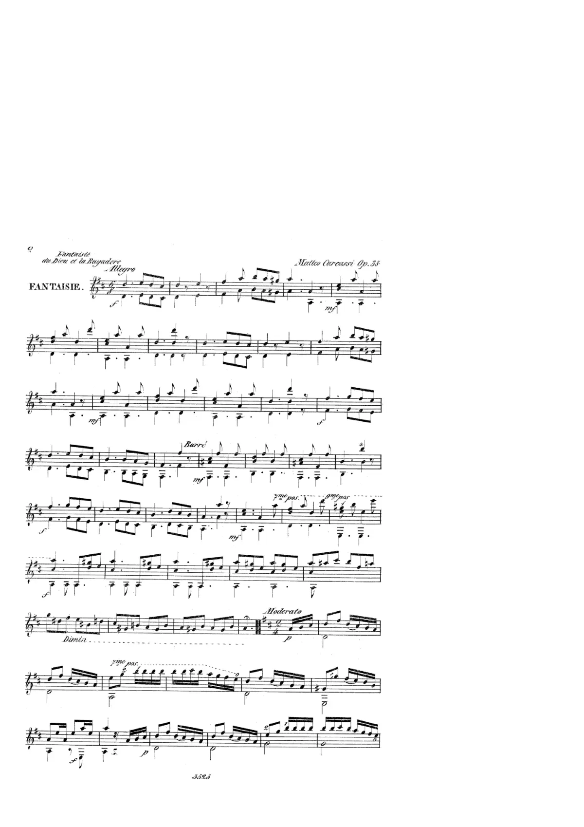 Fantaisie sur l'opera 'Le Dieu et la Bayadere', Op.38 - Page 1