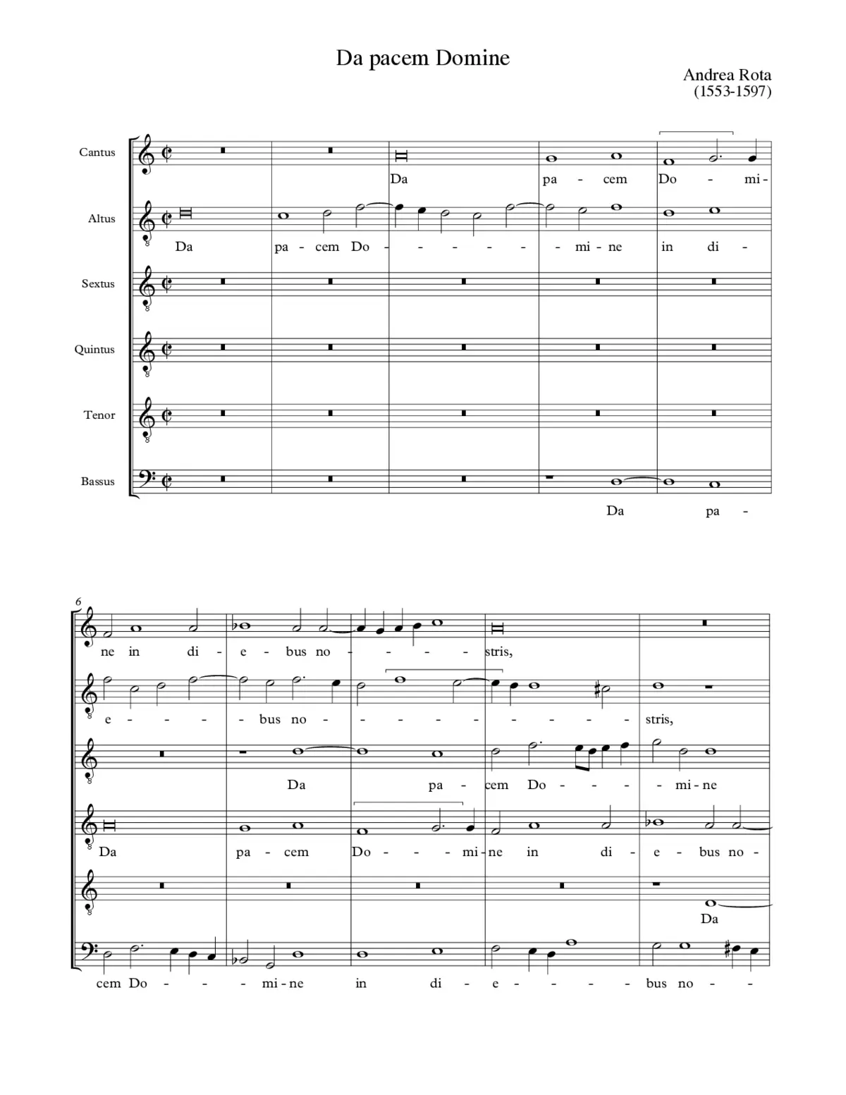 Da pacem a 6 - Page 1