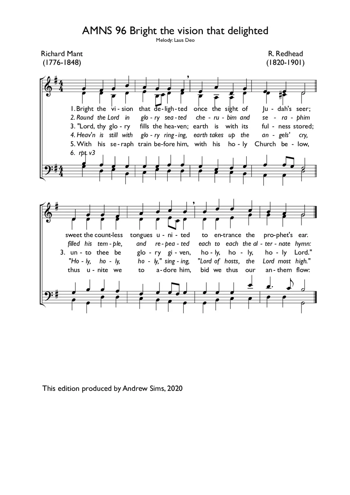 Bright the vision that delighted - Page 1