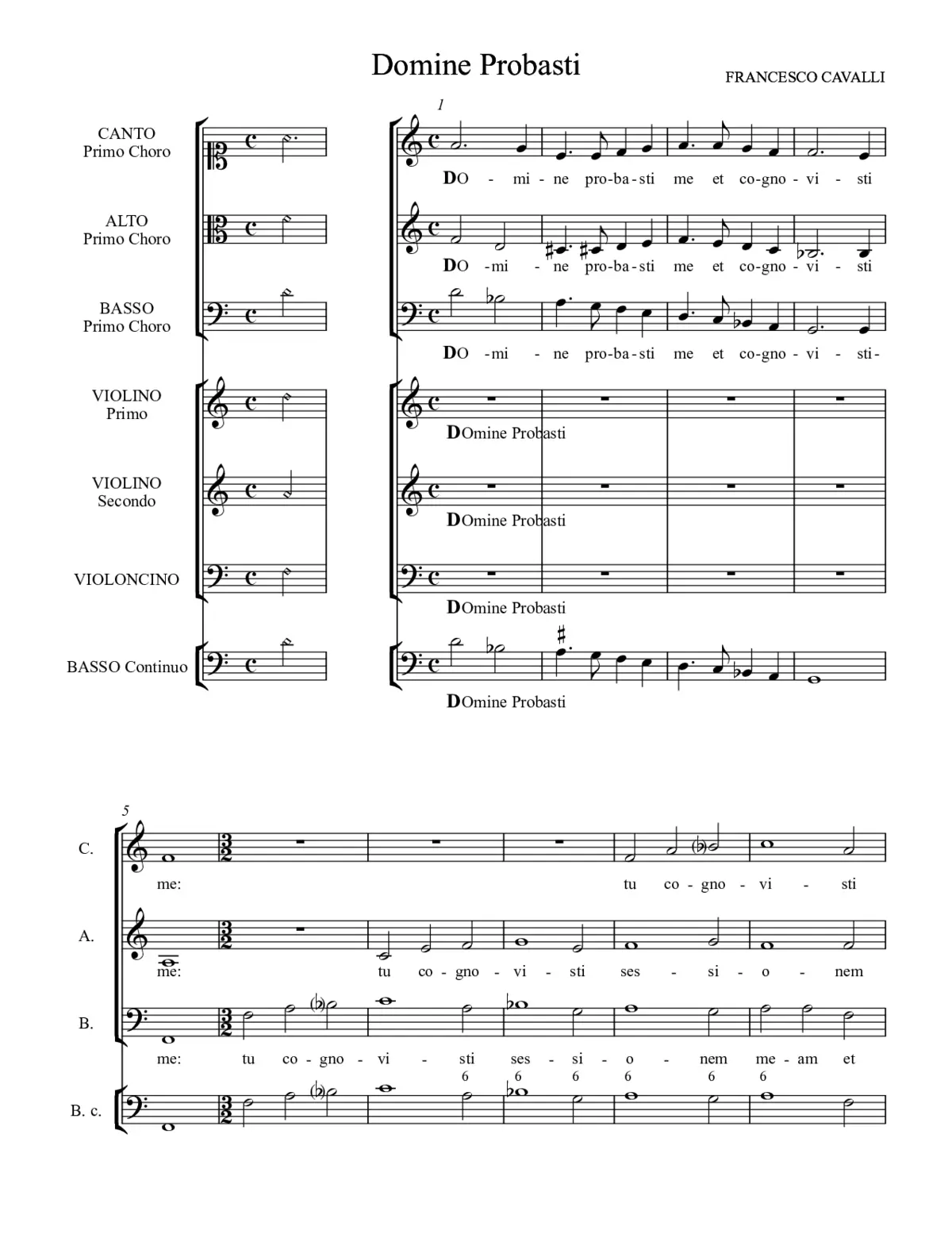 Domine probasti me - Page 1