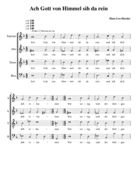 Ach Gott von Himmel sih da rein (homophonic)