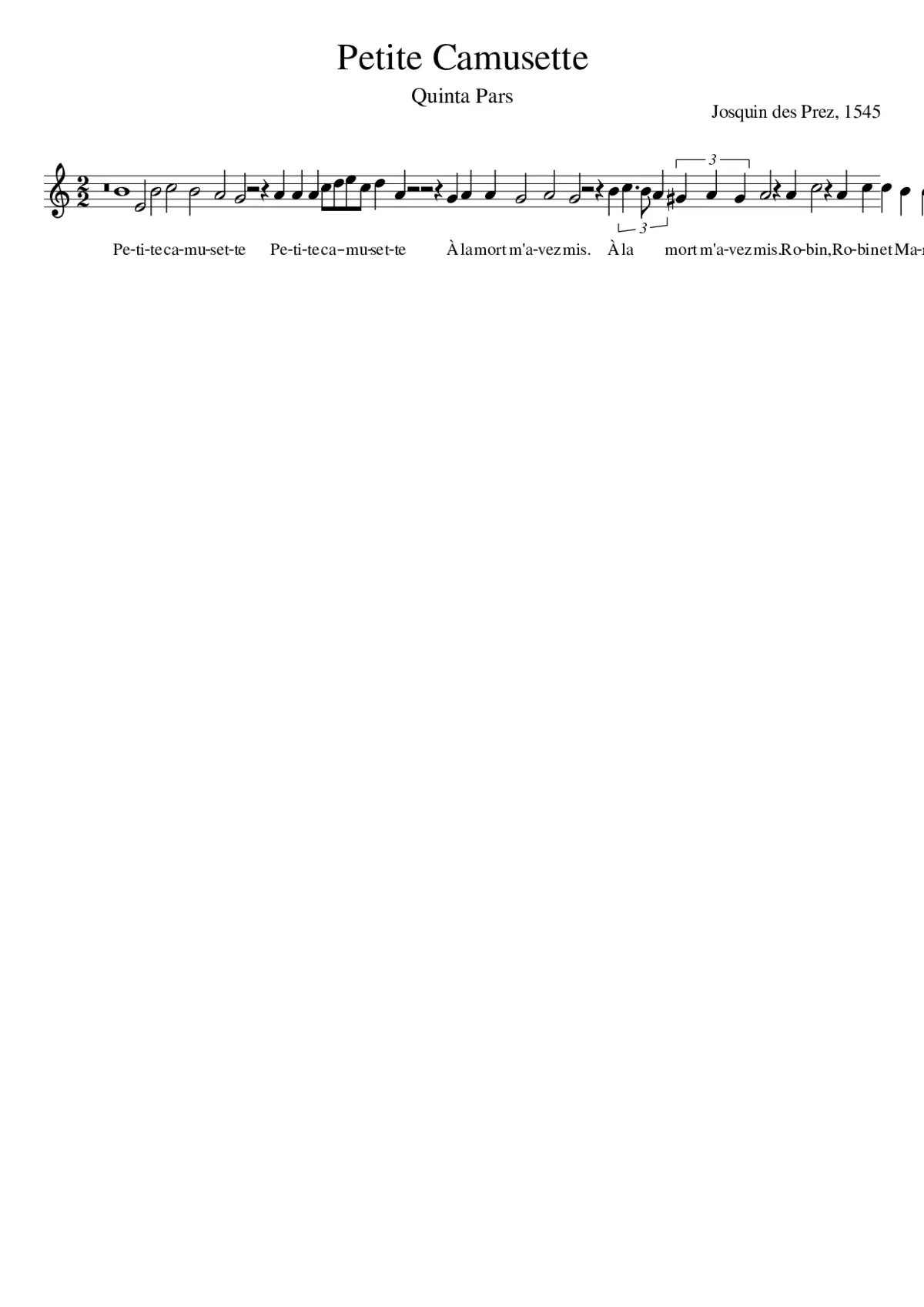 Petite camusette - Page 1