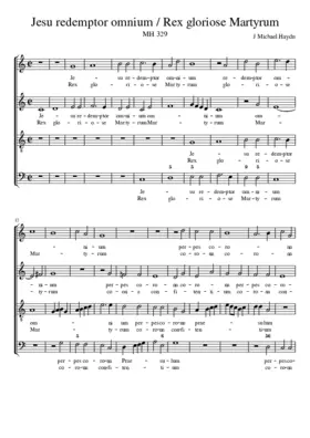 Jesu redemptor omnium (Rex gloriose martyrum) MH 329