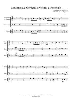 Canzone a 2: Cornetto o violino e trombone