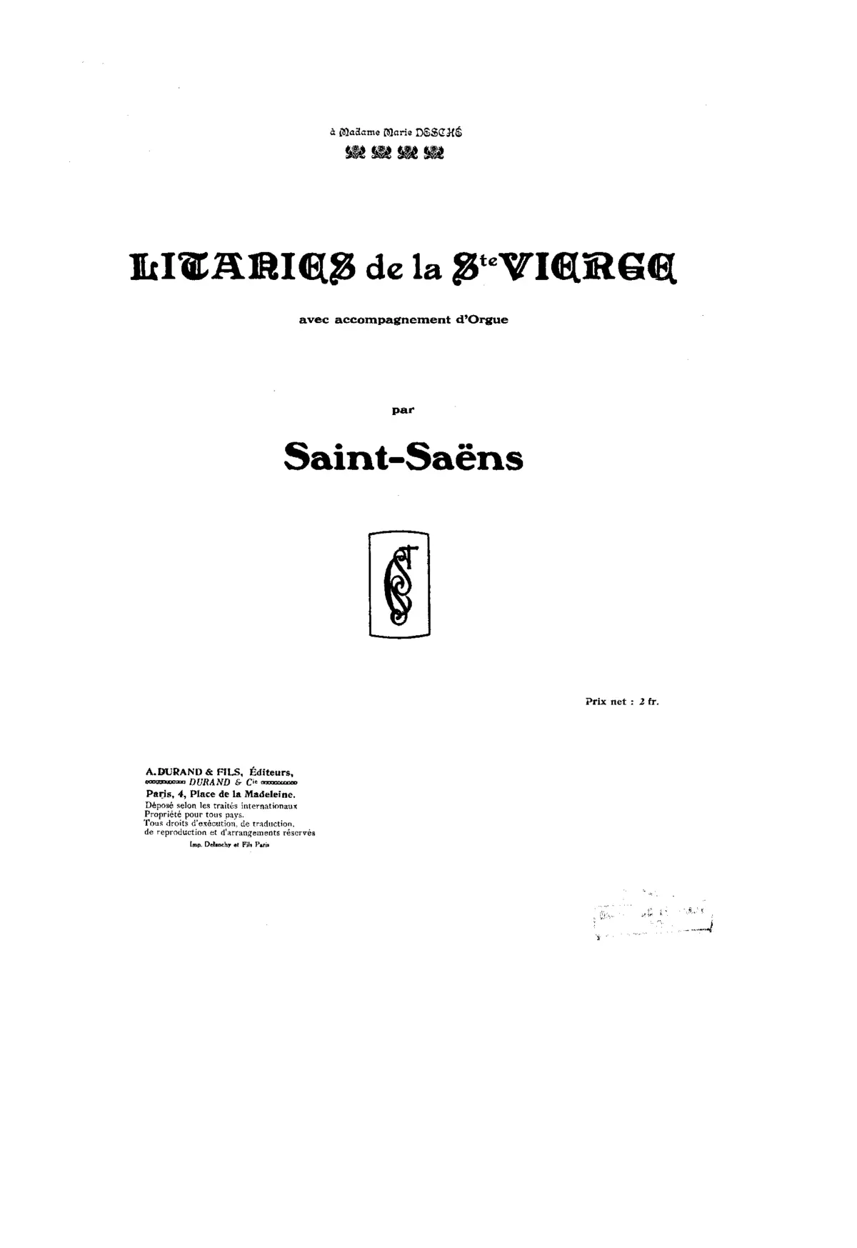 Litanies de la Sainte Vierge - Page 1