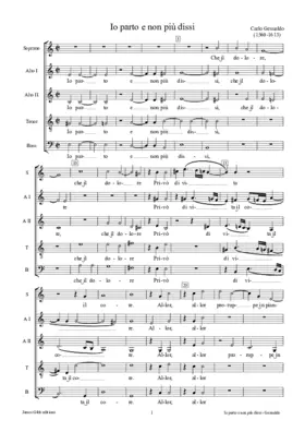 Io parto, e non più dissi