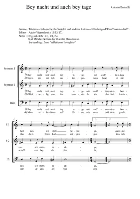 Bey Nacht und auch bey Tage