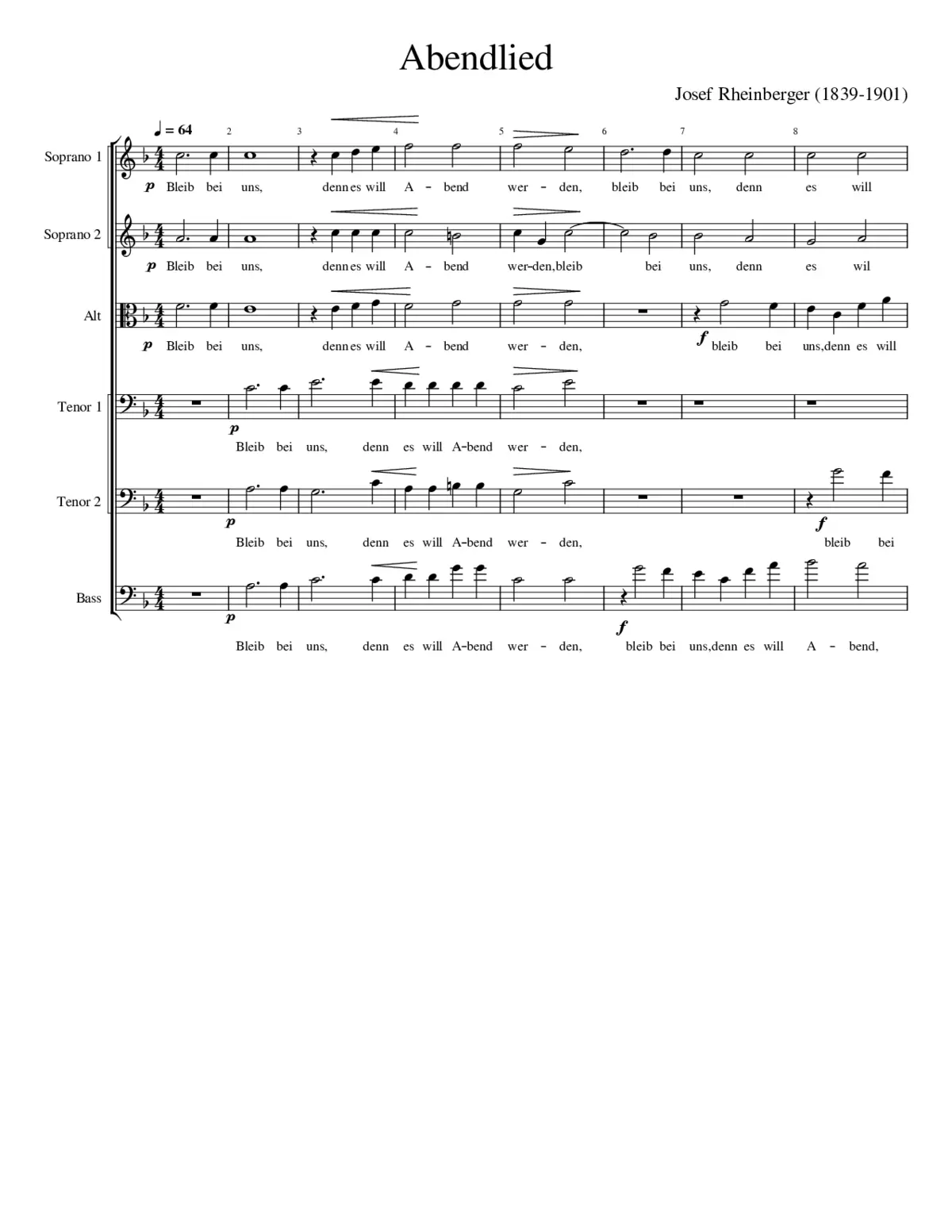 Abendlied - Page 1