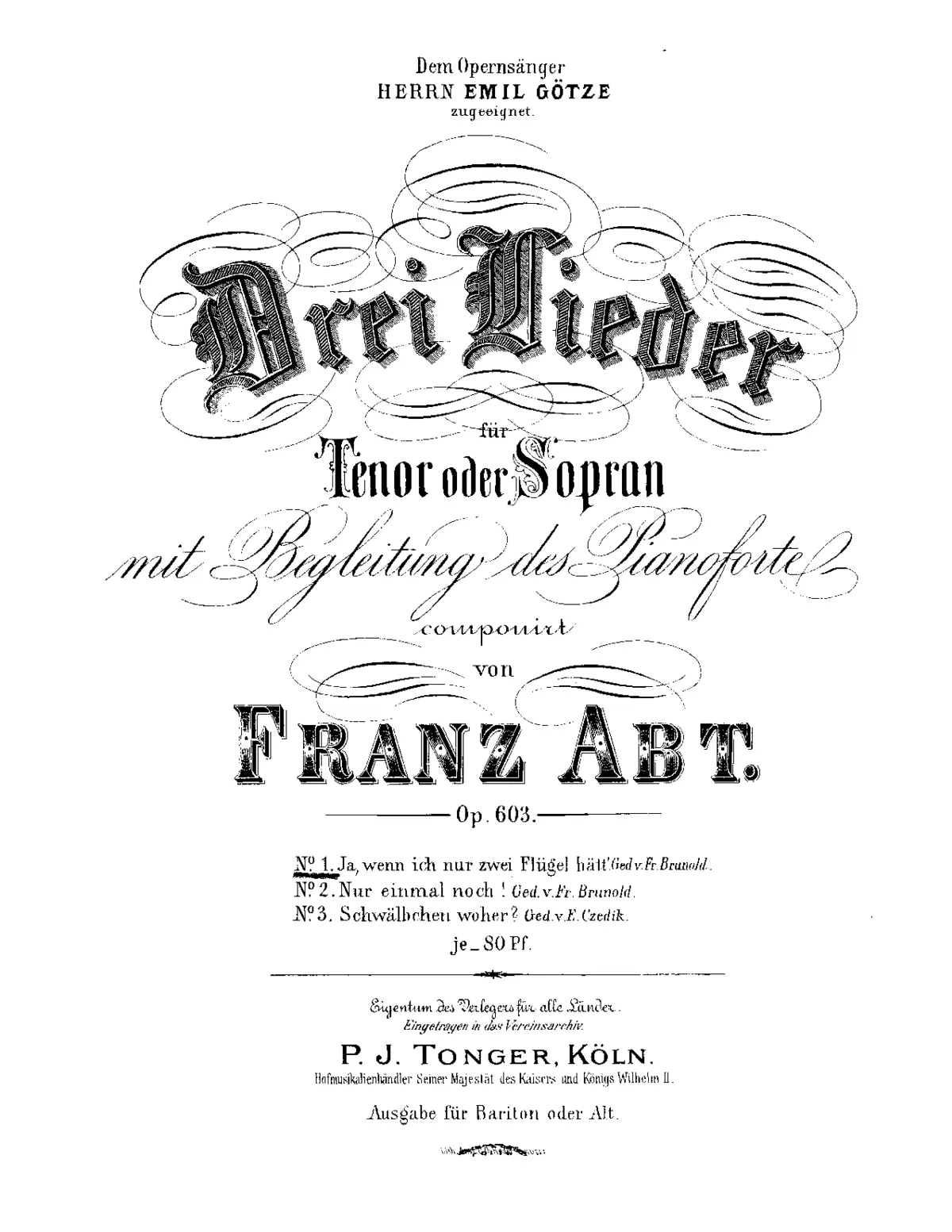 3 Lieder - Page 1