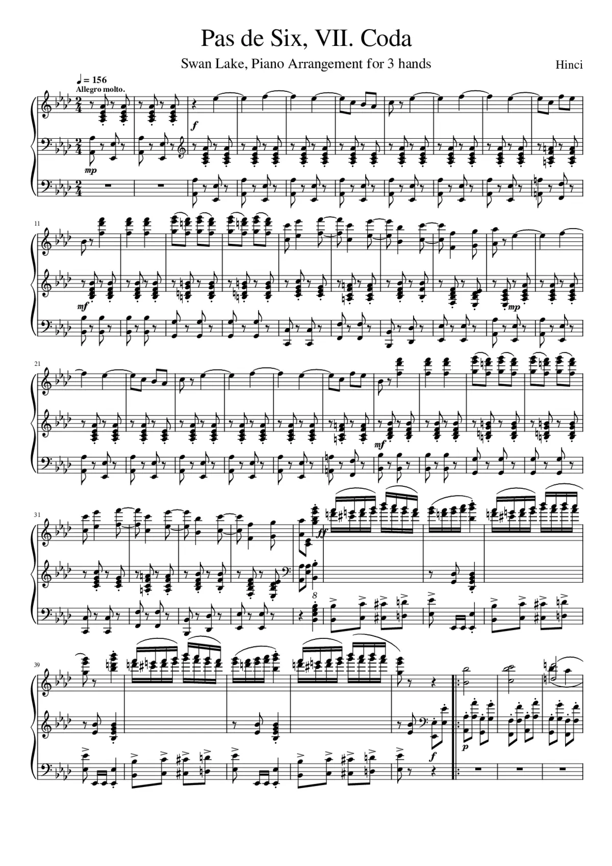 Swan Lake (ballet) Op.20 - Page 1