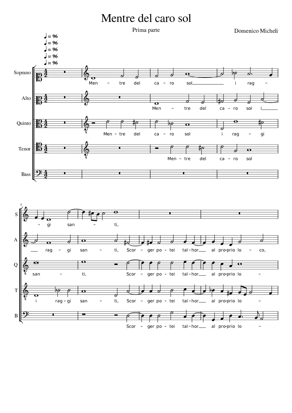 Mentre del caro sol - Page 1