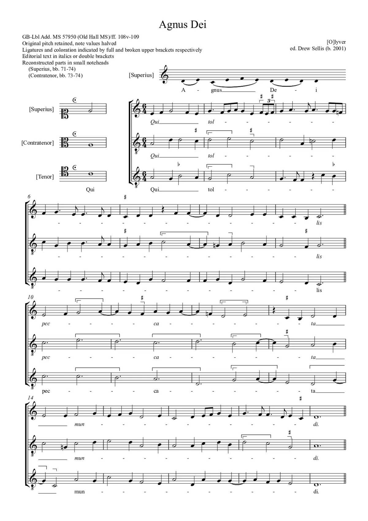 Agnus Dei - Page 1