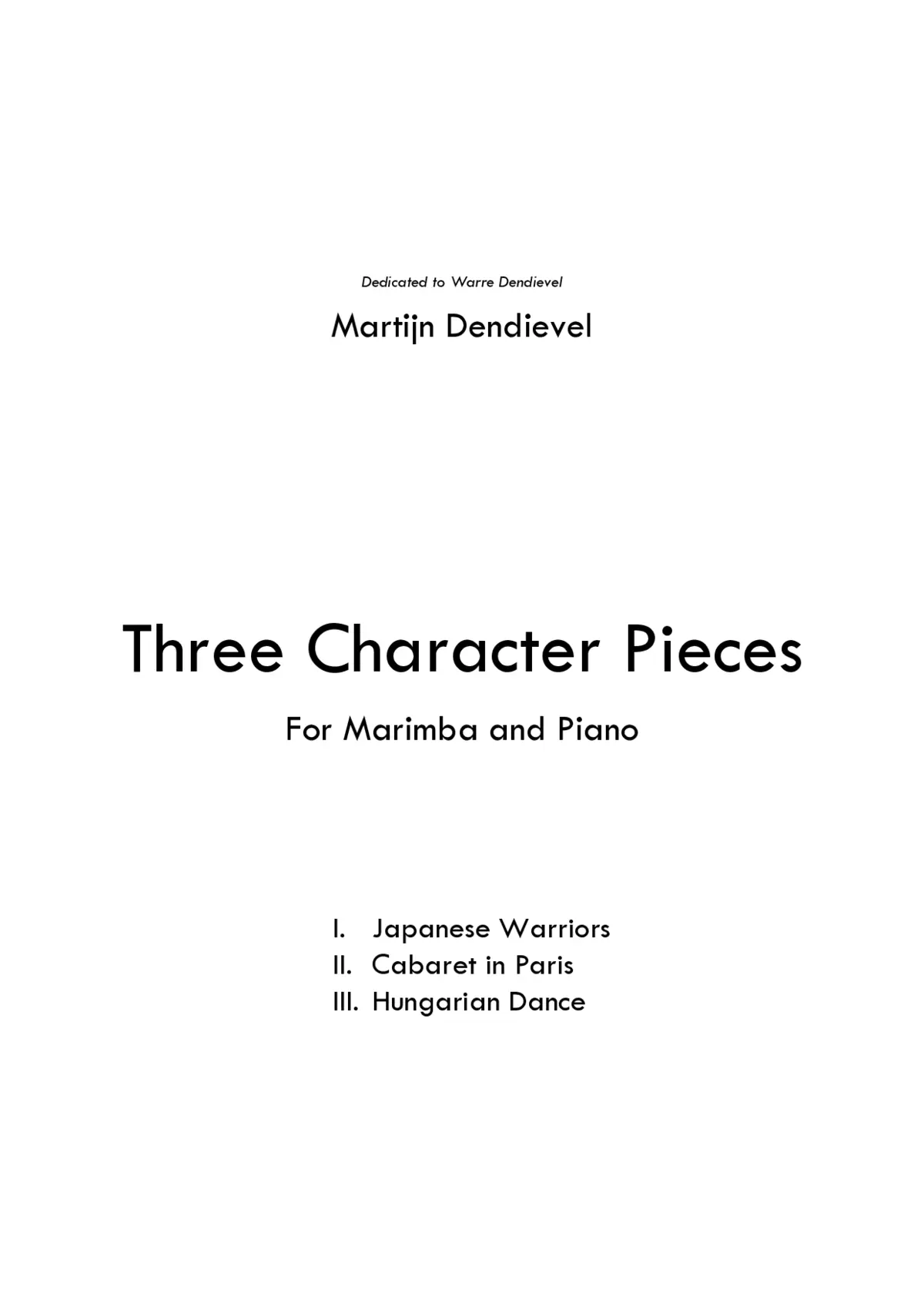 Three Character Pieces - Page 1