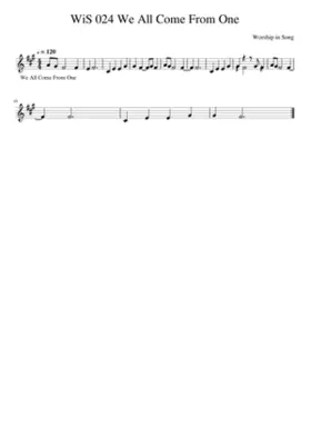 We all come from one