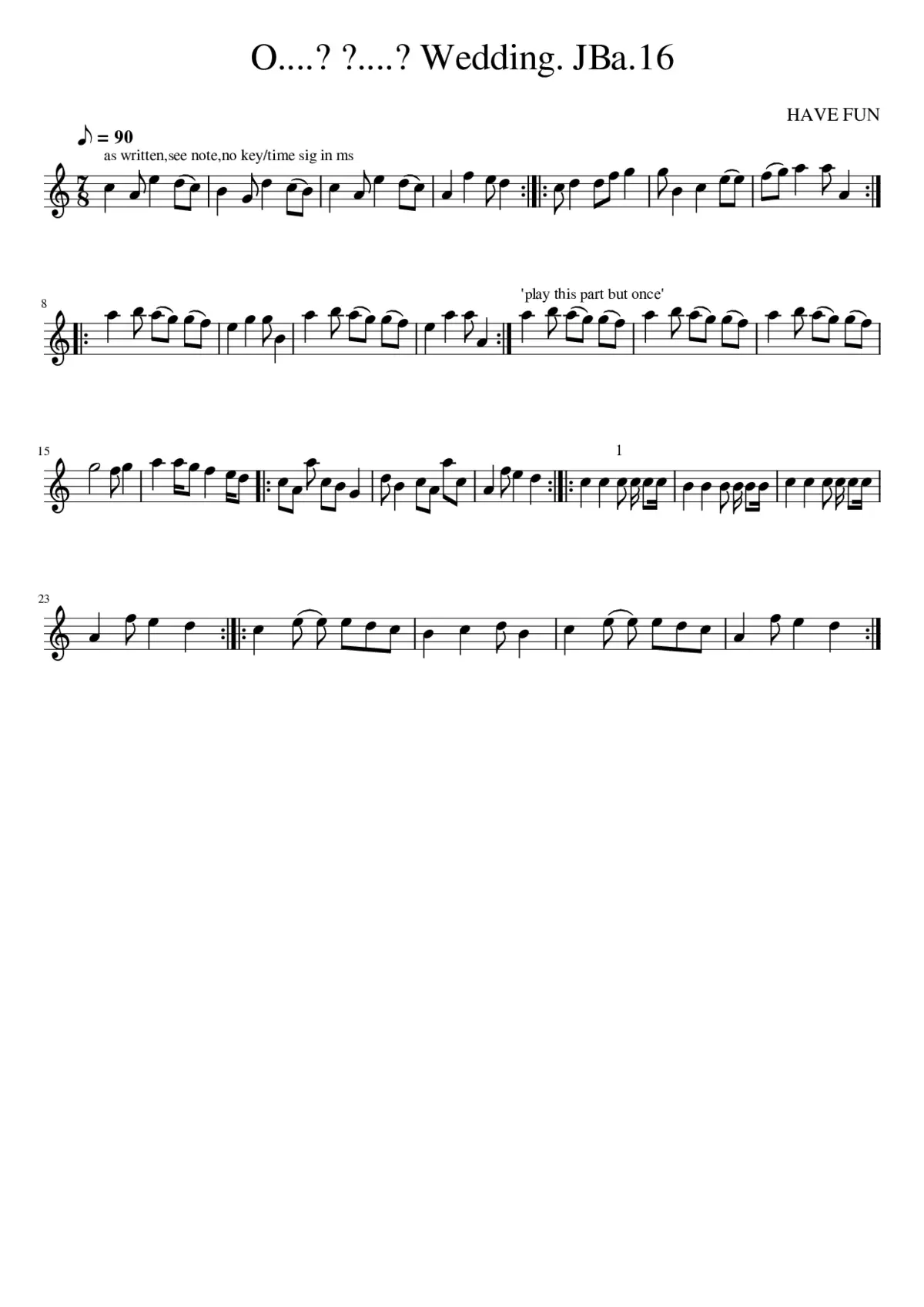 O....? ?....? Wedding. JBa.16 - Page 1