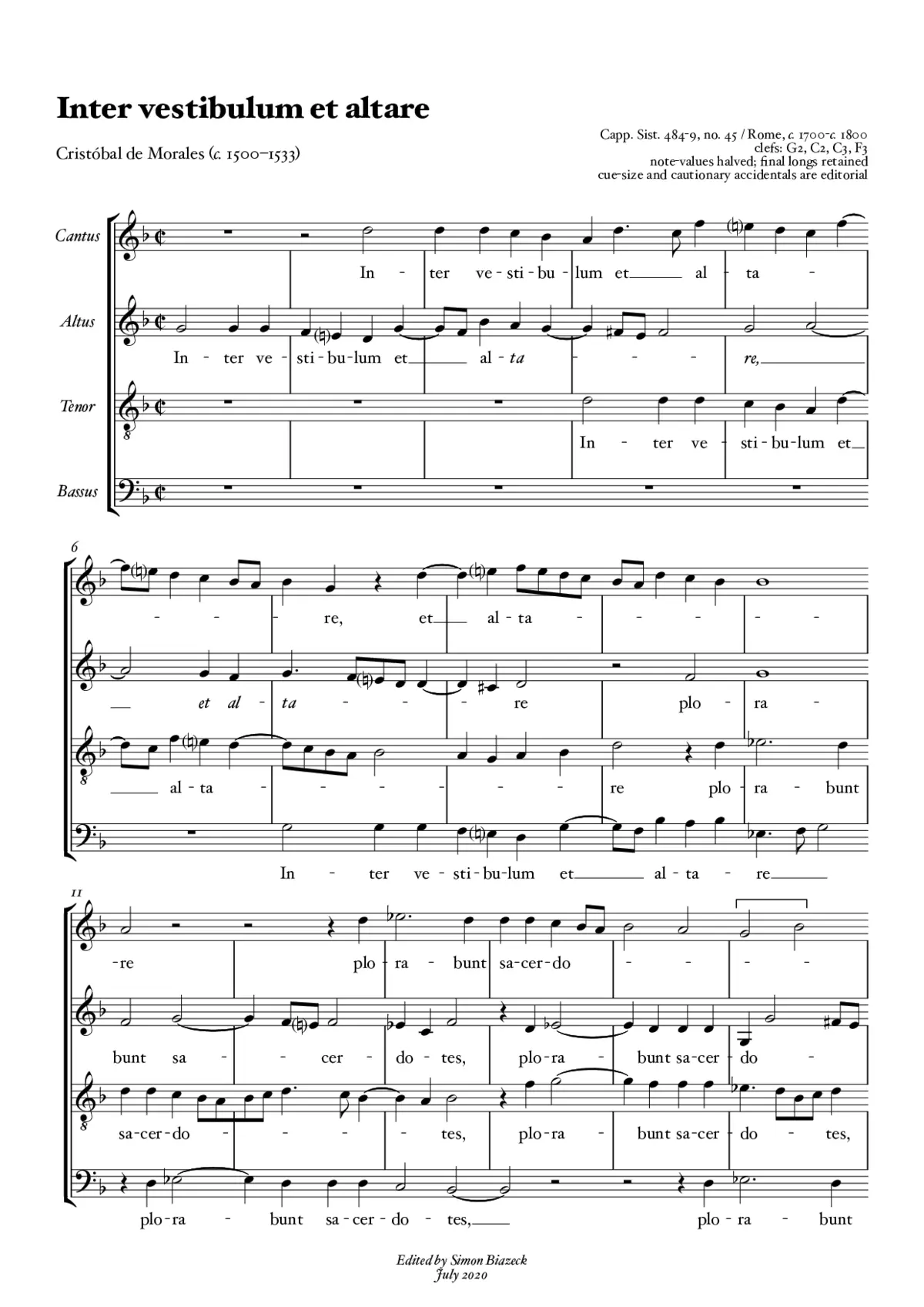 Inter vestibulum et altare - Page 1