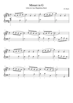 Minuet in G major BWV Anh.114