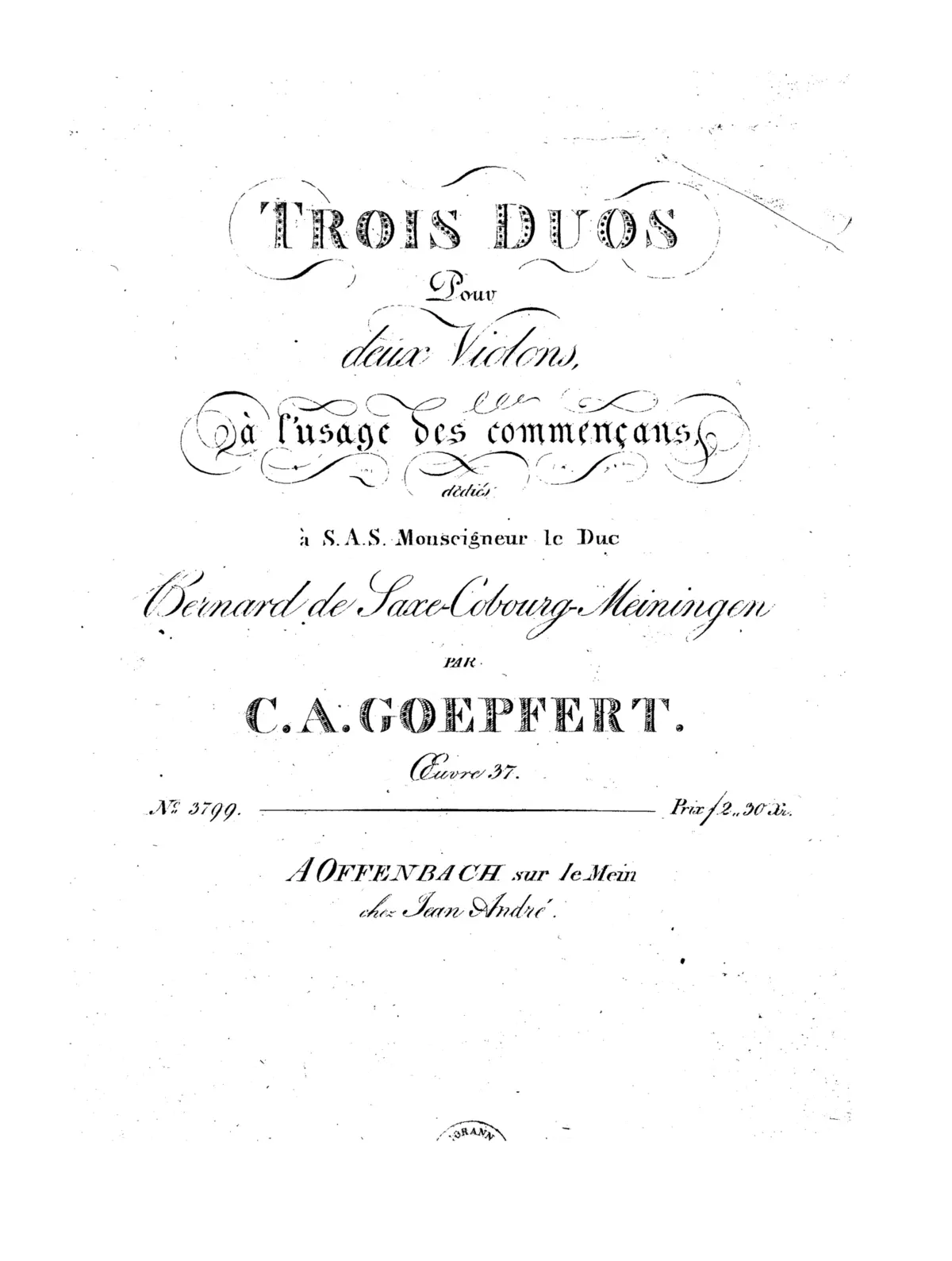 3 Duos for 2 Violins - Page 1