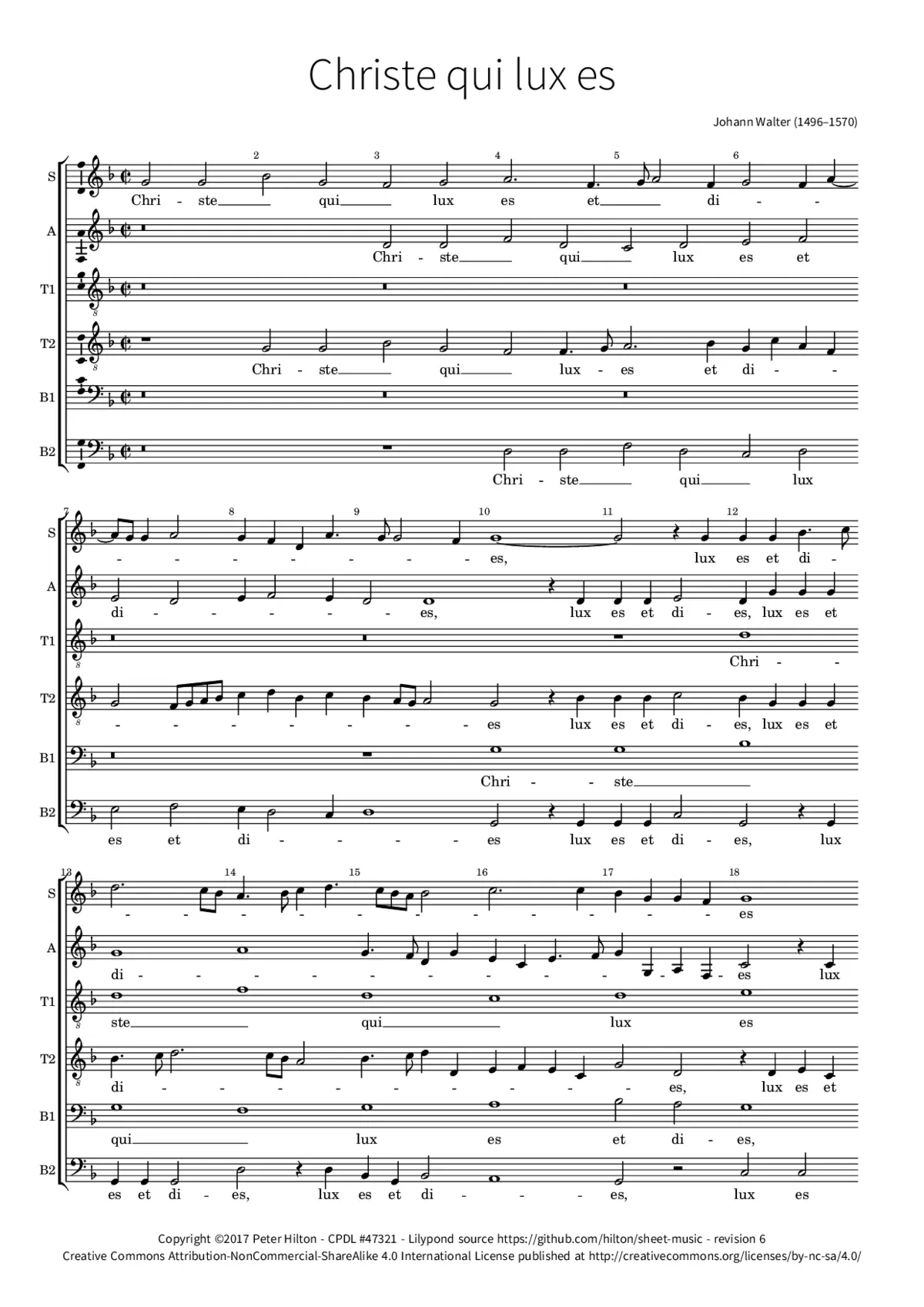 Christe qui lux es - Page 1