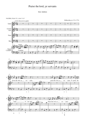 Praise the Lord, ye servants