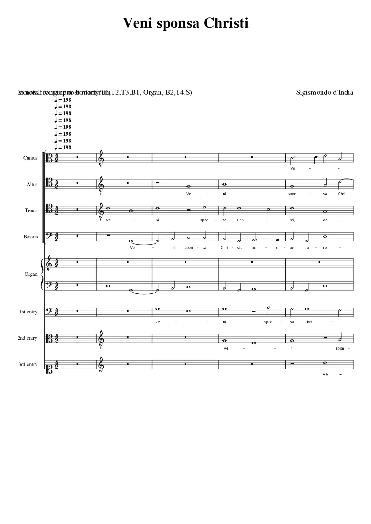 Veni sponsa Christi - Page 1