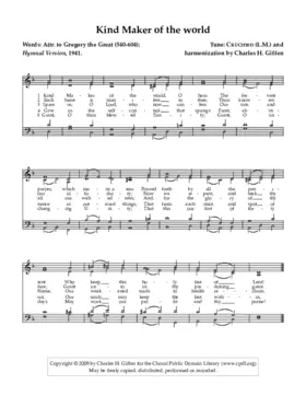 Kind Maker of the world