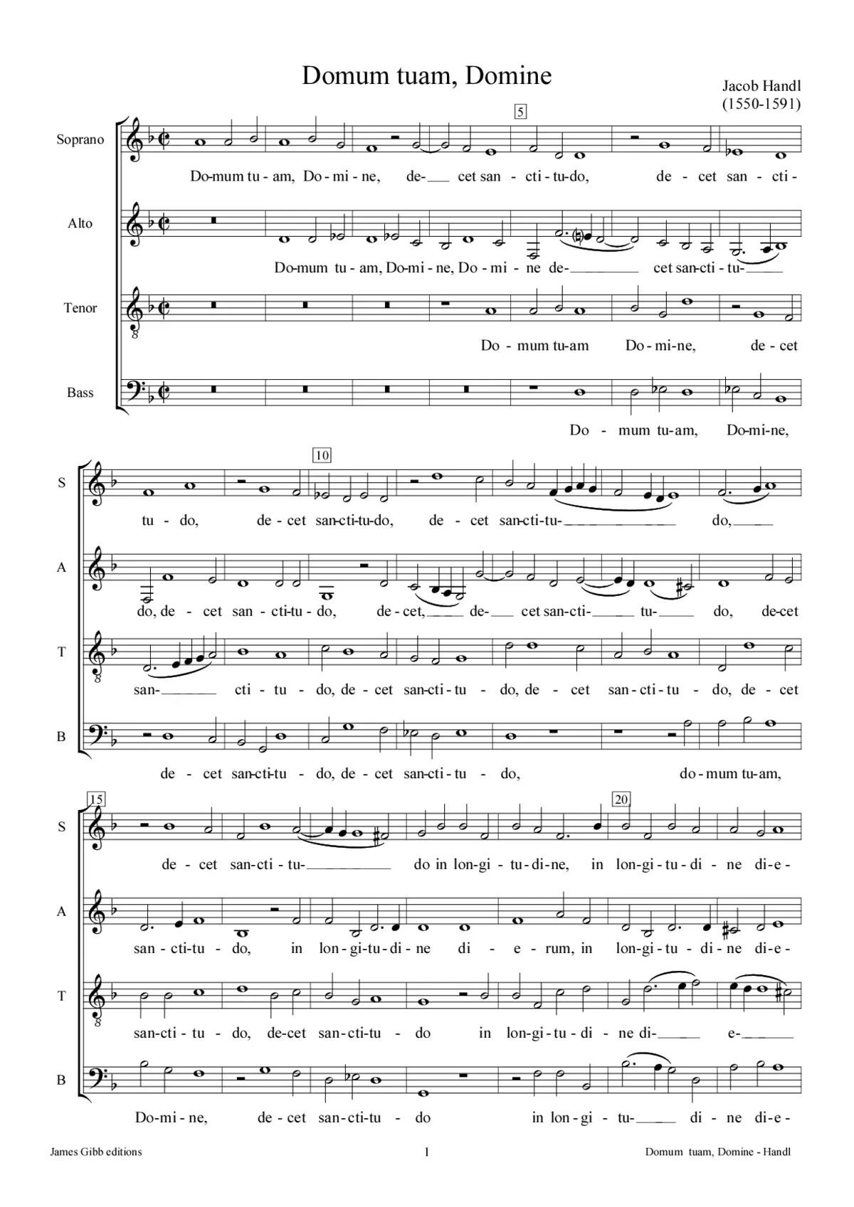Domum tuam, Domine - Page 1