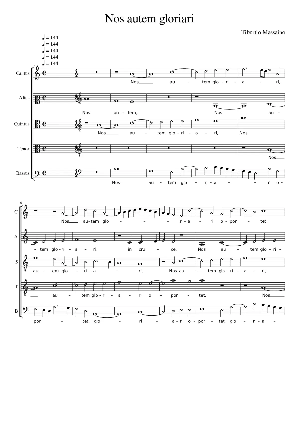 Nos autem gloriari - Page 1