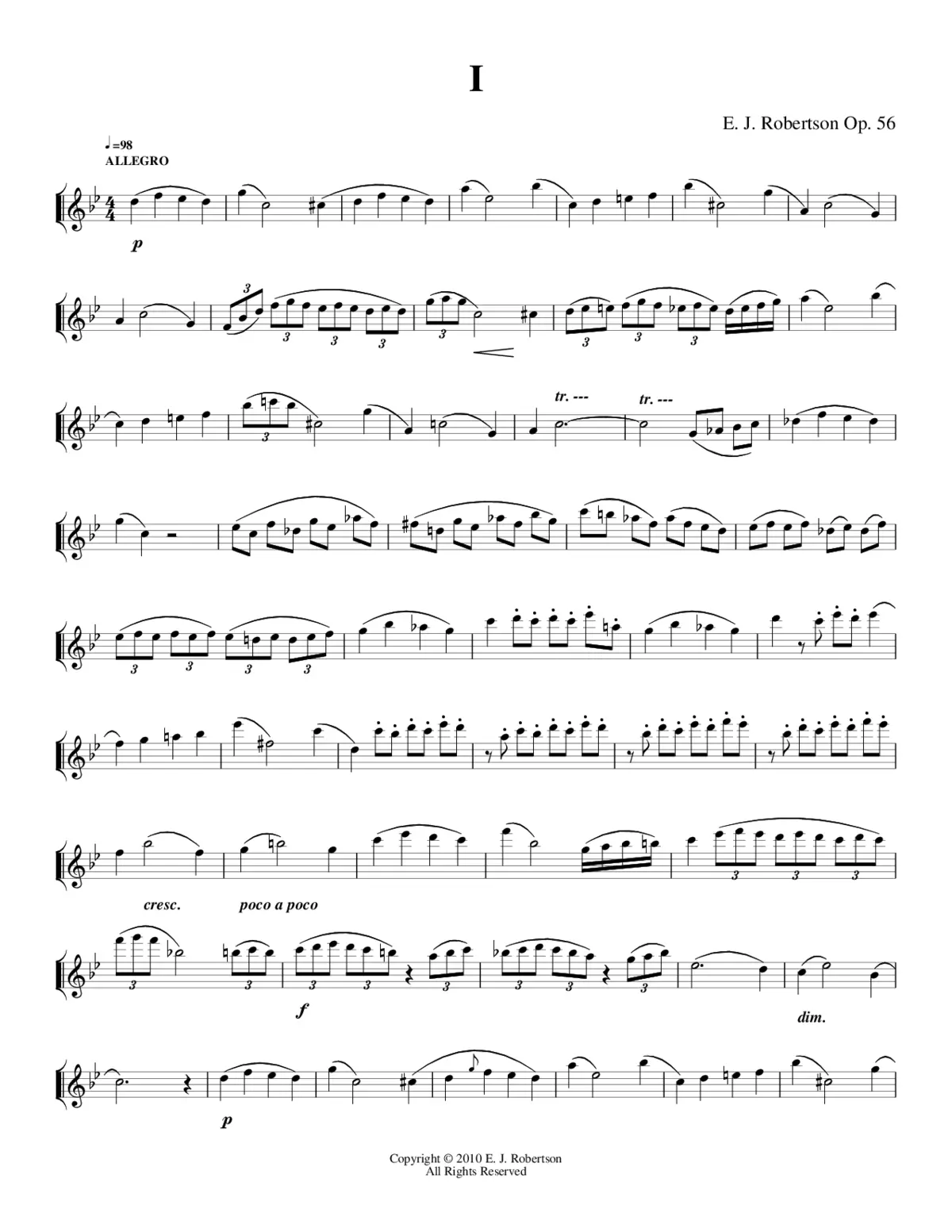 10 Duos for Flute and Clarinet, Op.56 - Page 1