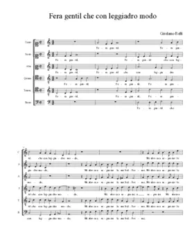 Fera gentil che con leggiadro modo