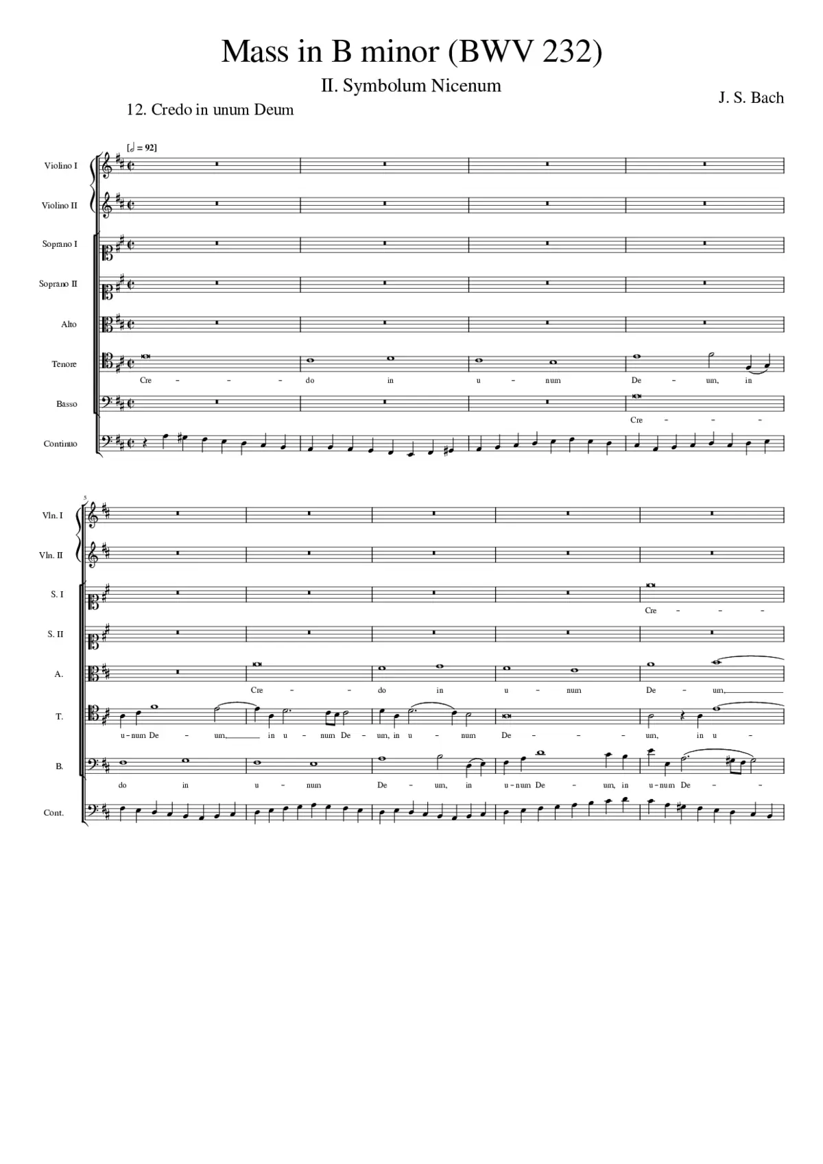 Mass in B minor BWV 232 - Page 1