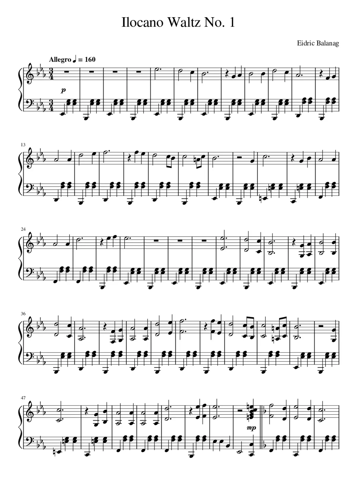 Ilocano Waltz No. 1 - Page 1