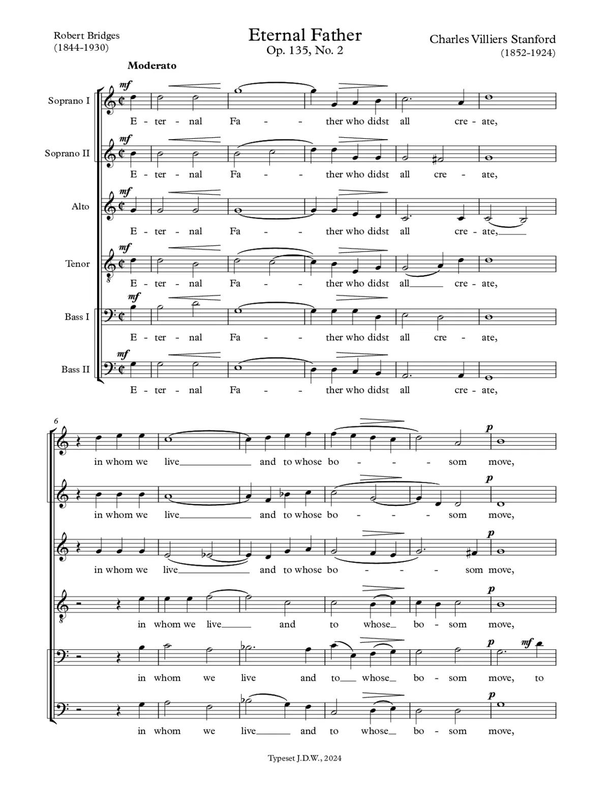 Eternal Father, Op. 135, No. 2 - Page 1