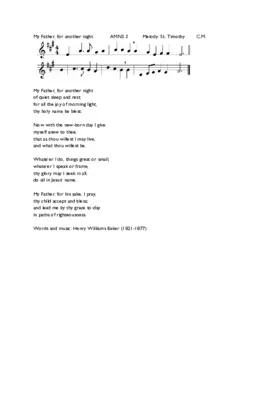 My Father, for another night