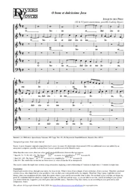 O bone et dulcissime Jesu