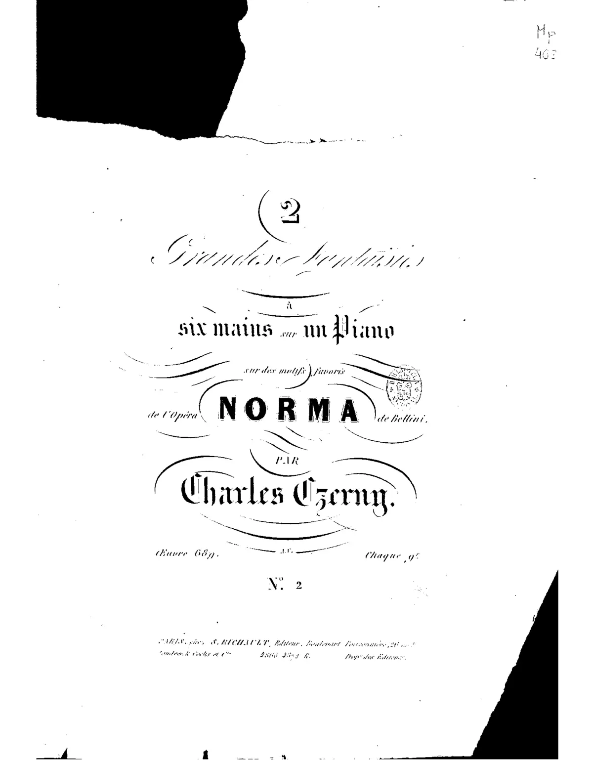 2 Grandes fantaisies sur des motifs favoris de l'opéra 'Norma' - Page 1