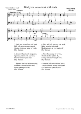 Gird your loins about with truth