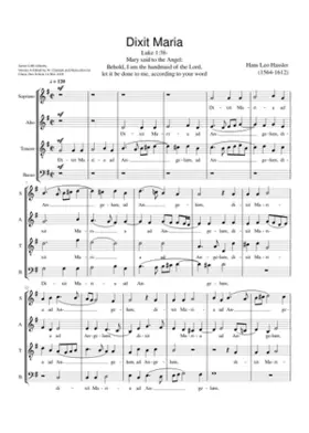 Dixit Maria ad Angelum - Hans Leo Hassler