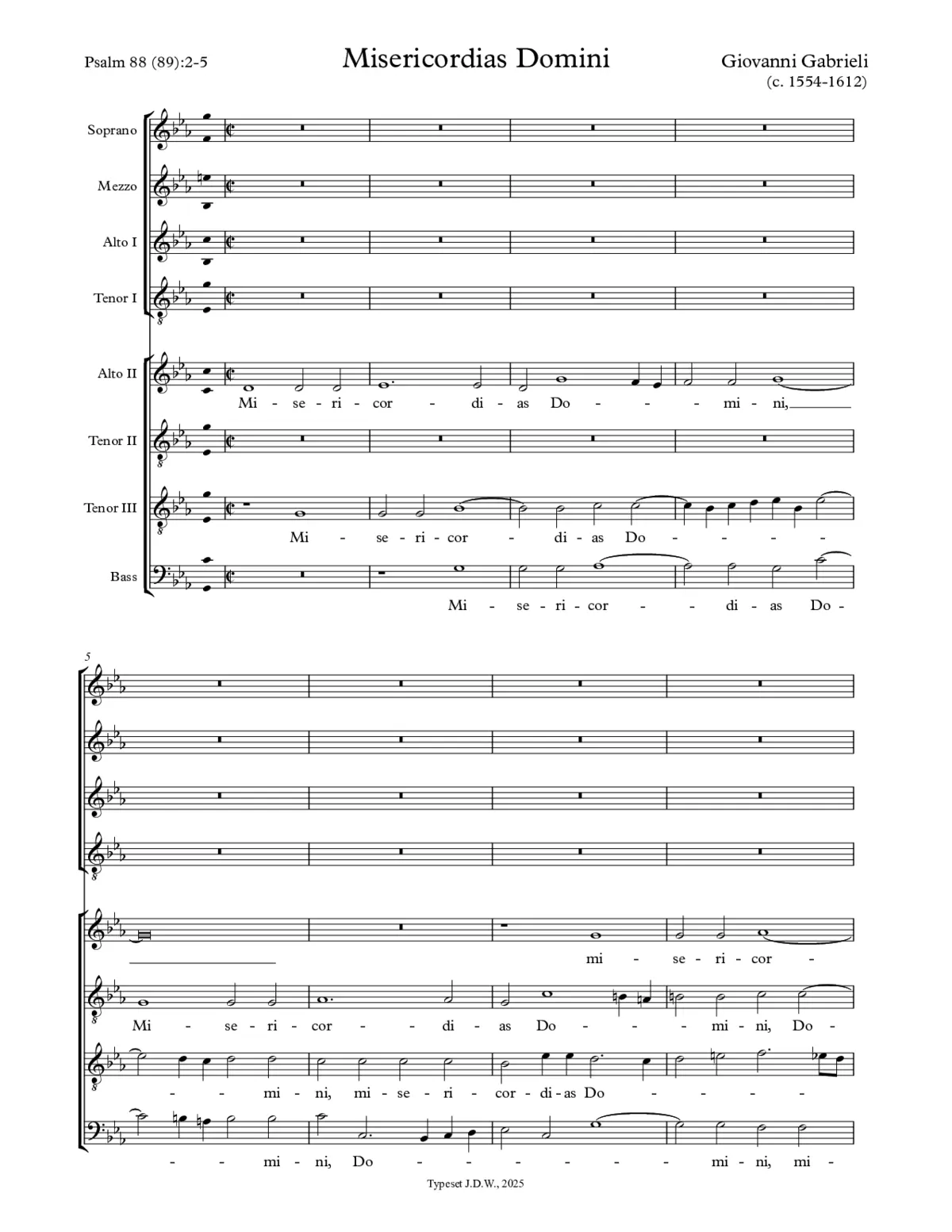 Misericordias Domini a 8 - Page 1