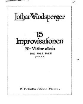 15 Improvisations for Violin