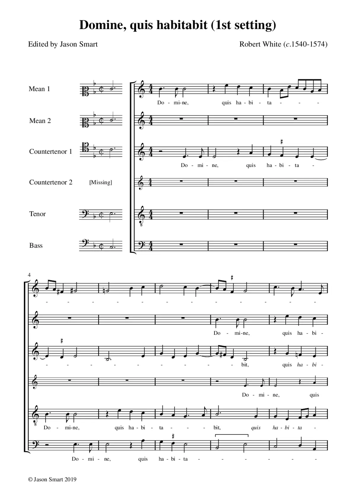 Domine quis habitabit I - Page 1