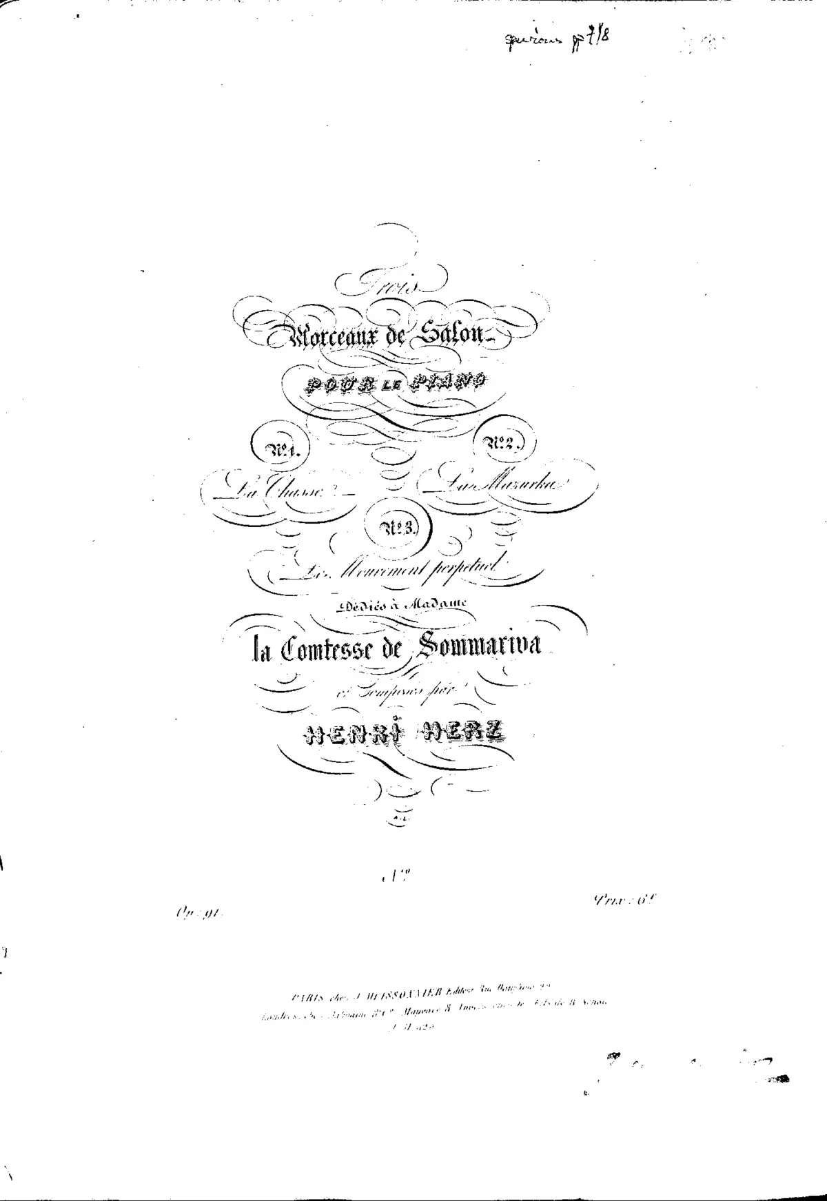 3 Morceaux de salon - Page 1