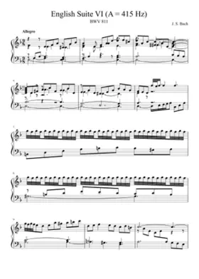 English Suite No.6 in D minor BWV 811