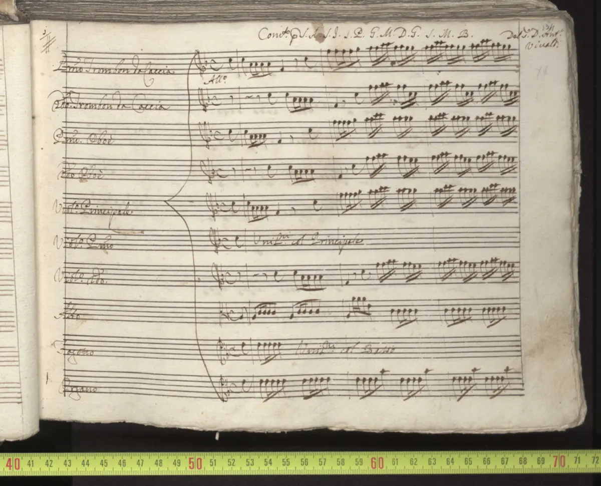 Concerto for 2 Oboes, 2 Horns and Violin in F major - Page 1