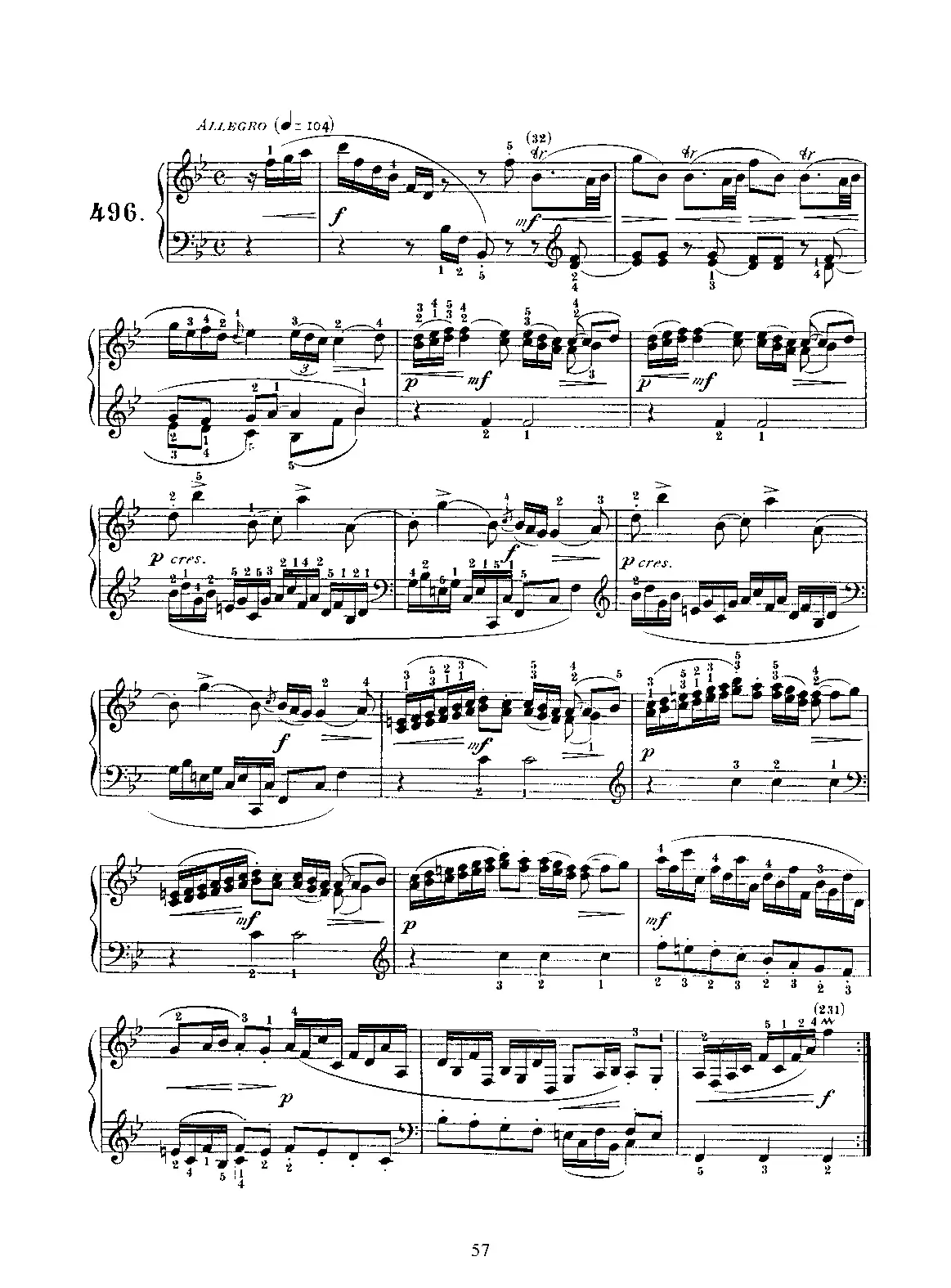 Keyboard Sonata in B-flat major - Page 1