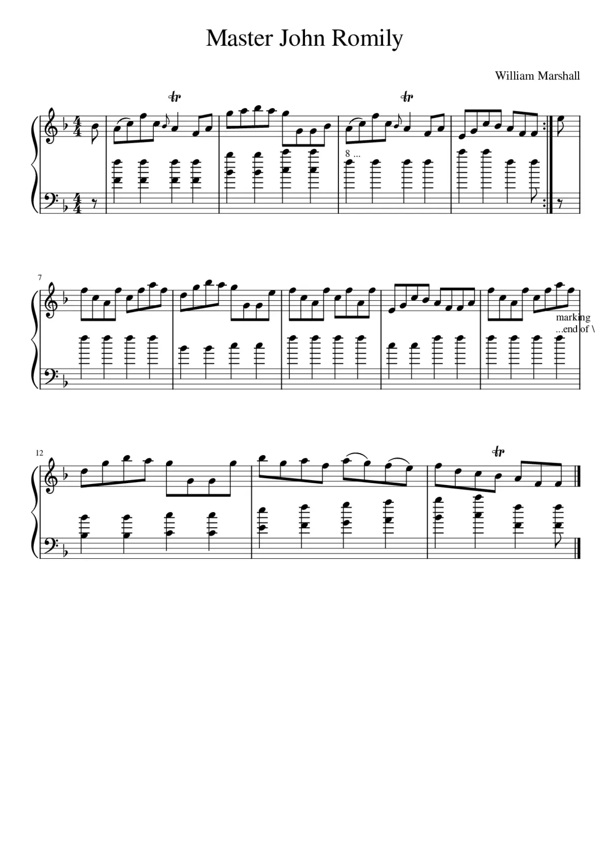 Master John Romily - Page 1