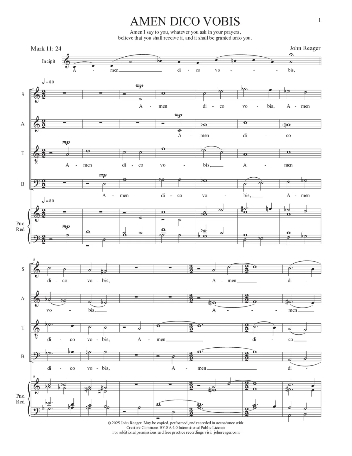 Amen dico vobis - Page 1