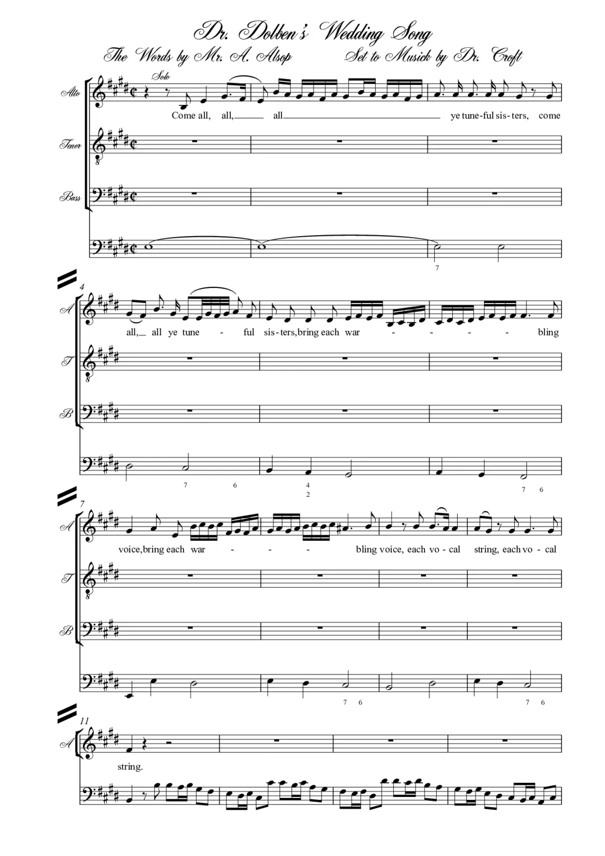Come ye tuneful sisters - Page 1