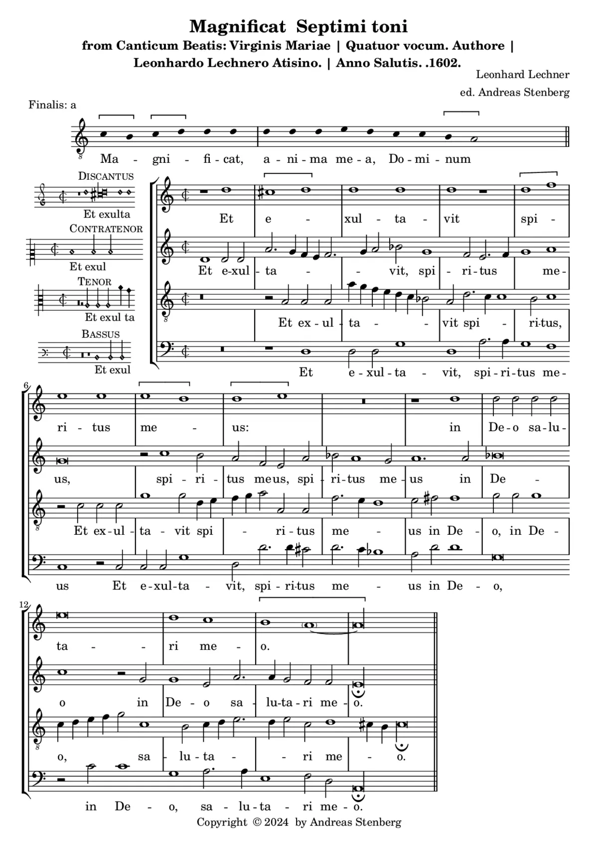 Magnificat septimi toni - Page 1