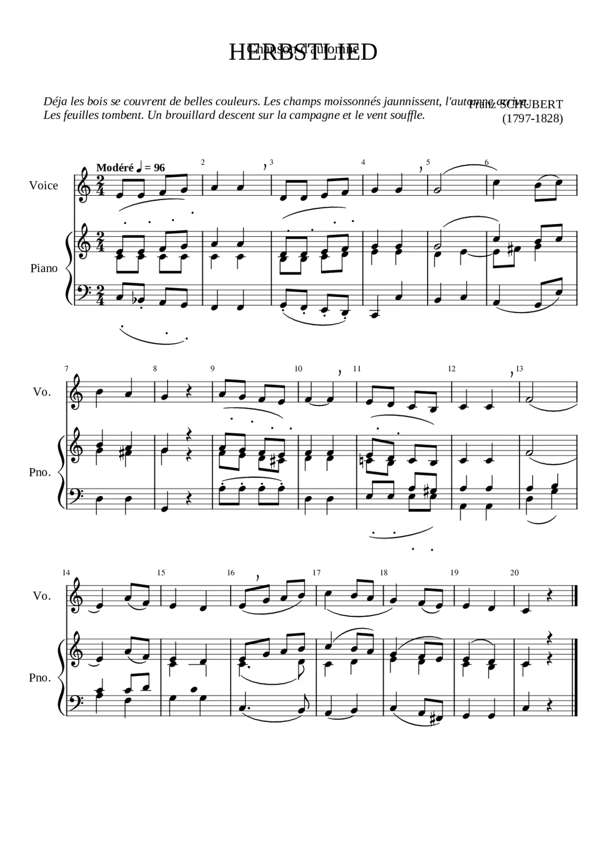 HERBSTLIED - Page 1